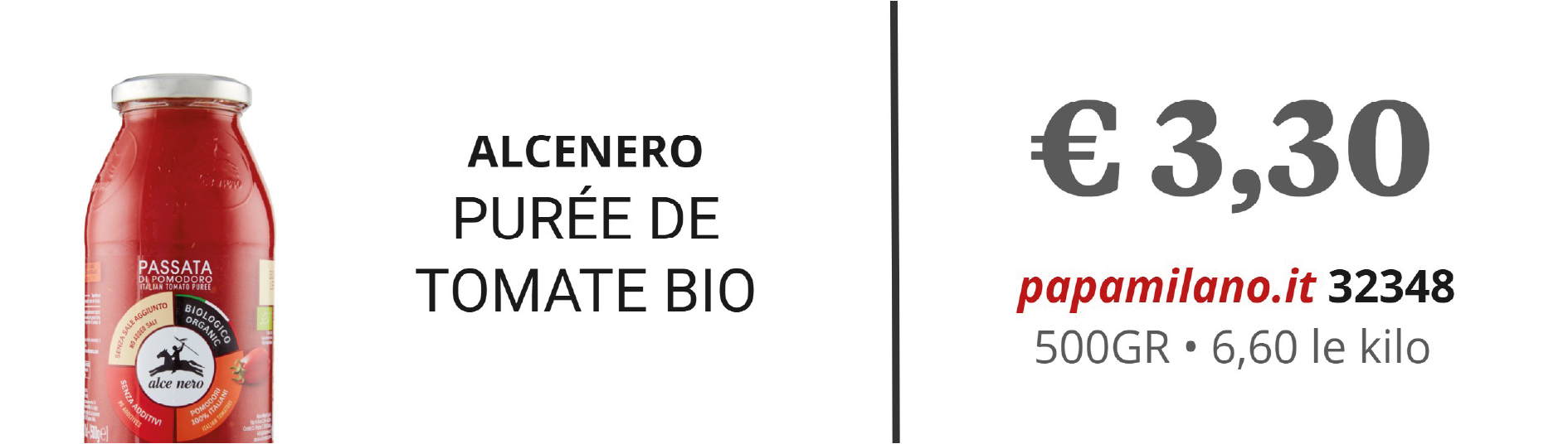 ALCENERO PURÉE DE TOMATE BIO